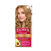 Patvarūs plaukų dažai "FLOREX" 3.1 (šviesiai rusvas)